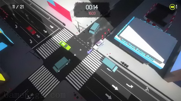 撞击十字路口.Crossroad crash