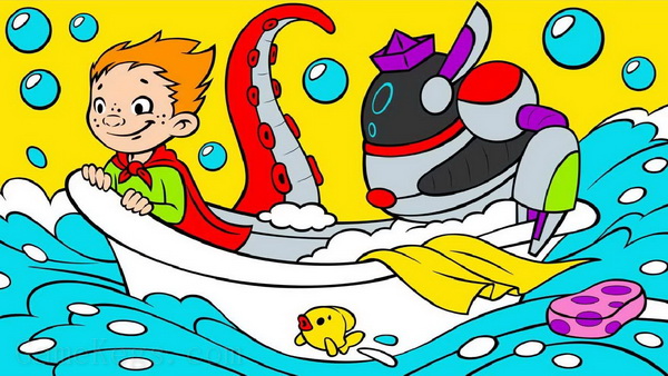 漫画涂色书.Comic Coloring Book