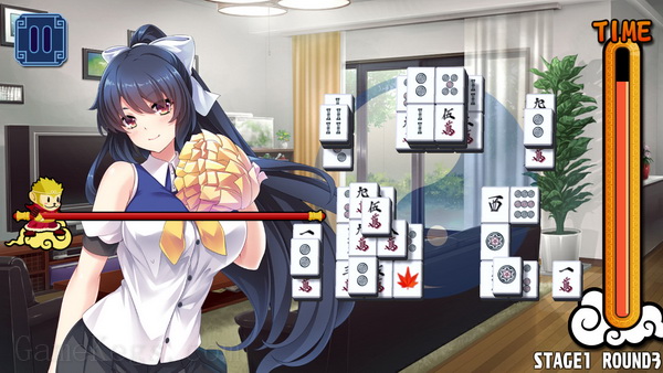美女麻将牌：蓝.Pretty Girls Mahjong Solitaire: Blue
