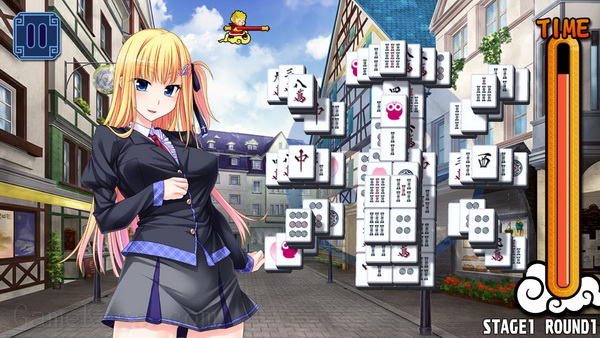 美女麻将牌：蓝.Pretty Girls Mahjong Solitaire: Blue