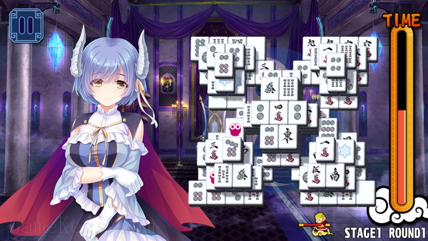 美女麻将牌：蓝.Pretty Girls Mahjong Solitaire: Blue