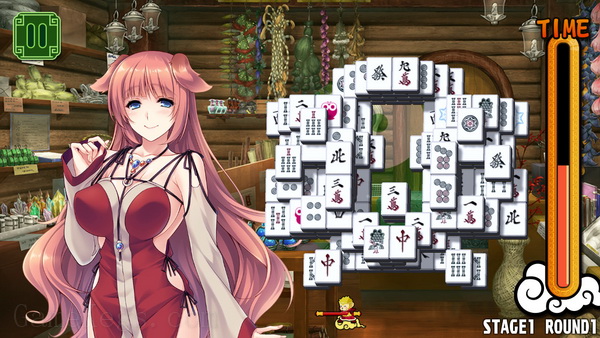 美女麻将牌：翠.Pretty Girls Mahjong Solitaire: Green