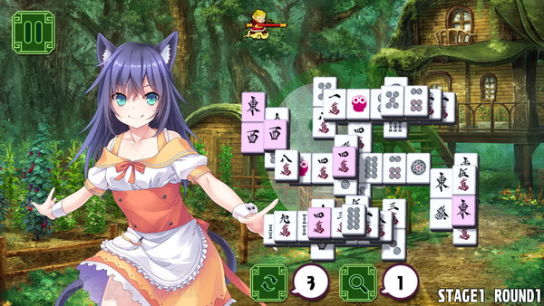 美女麻将牌：翠.Pretty Girls Mahjong Solitaire: Green