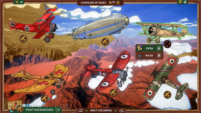 红色翅膀：彩色飞机.Red Wings: Coloring Planes