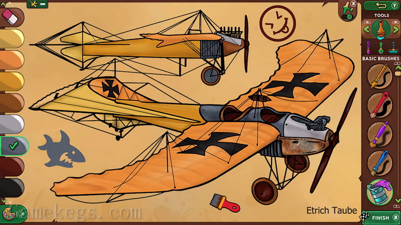 红色翅膀：彩色飞机.Red Wings: Coloring Planes