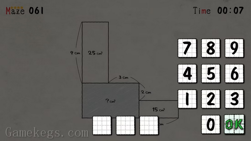 面积天才.Menseki Genius: Area maze puzzles
