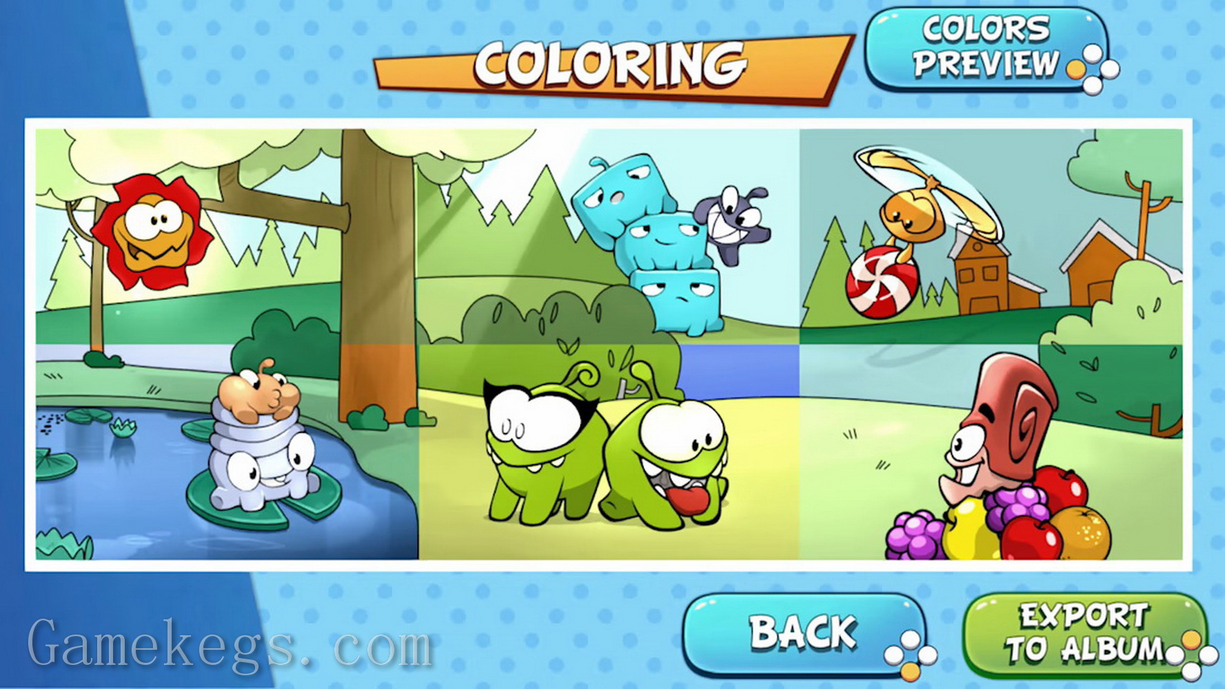 奥姆：涂色，卡通和拼图.Om Nom: Coloring, Toons & Puzzle