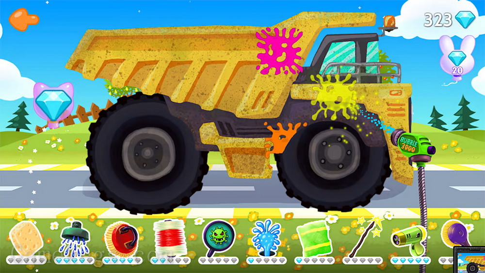 有趣的洗车：儿童和幼儿的卡车和汽车游戏车库.Funny Car Wash – Trucks & Cars Carwash RPG Game Garage for Kids & Toddlers