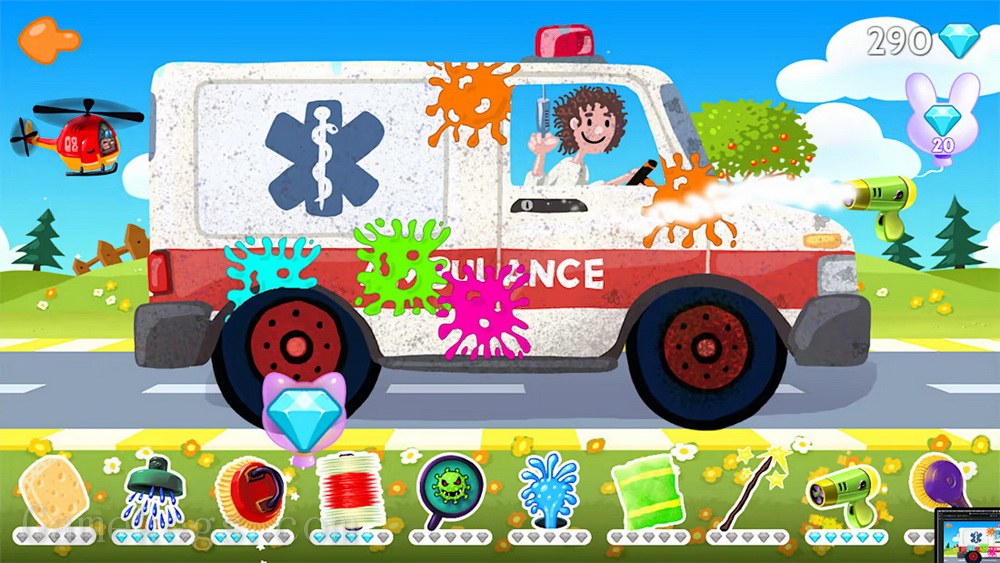 有趣的洗车：儿童和幼儿的卡车和汽车游戏车库.Funny Car Wash – Trucks & Cars Carwash RPG Game Garage for Kids & Toddlers