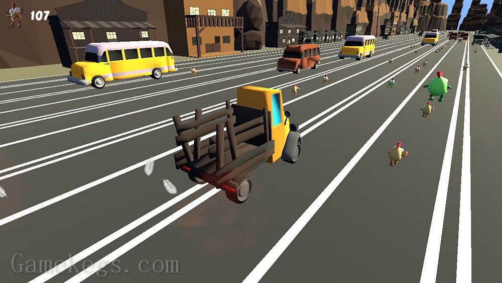 路上的小鸡.Chickens On The Road