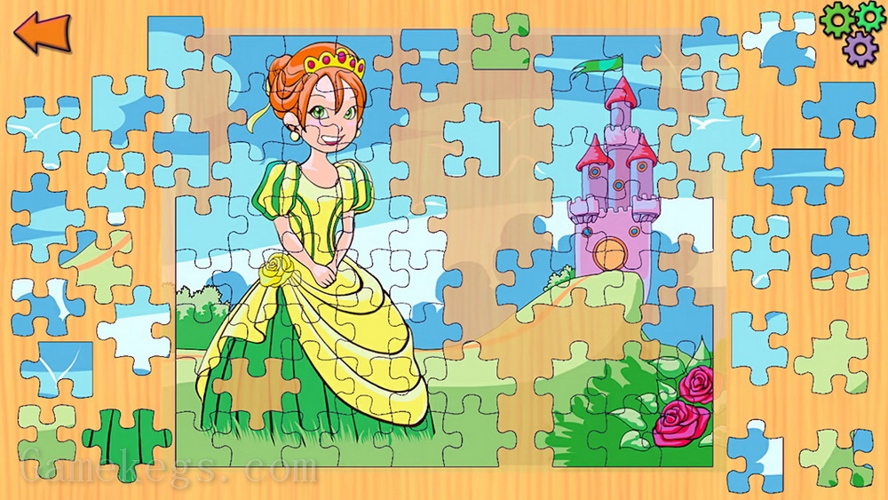 儿童益智游戏：公主和童话拼图.Princess and Fairytales Jigsaw Puzzles：Princesses Fairy Tales Intelligence Trainer Kids Games Learning Game for Girls & Boys