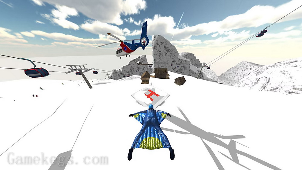 翼装飞行.Base Jump Wing Suit Flying