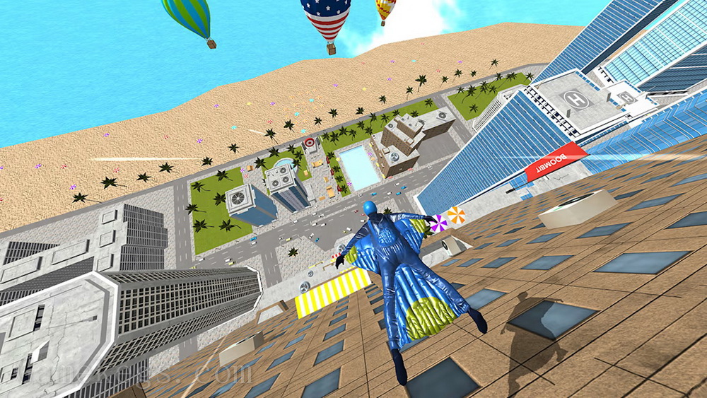 翼装飞行.Base Jump Wing Suit Flying