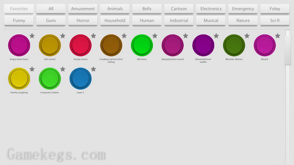 音板：具有即时声音的按钮.Soundboard: buttons with instant sounds