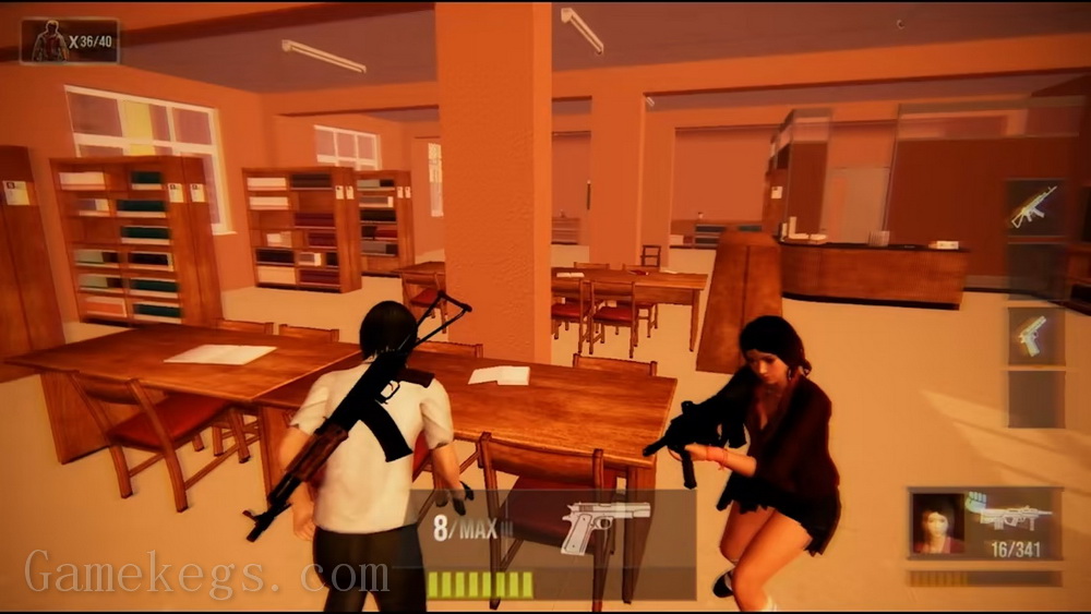 校园保卫战：清理僵尸与鬼魂.Haunted Zombie School