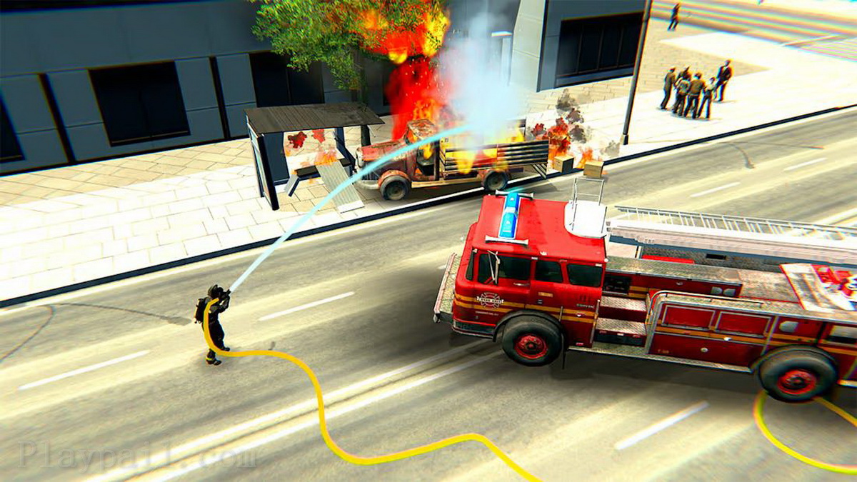 消防员：消防车模拟器2022.Firefighter: Car Fire Truck Sim Driving 2022 Simulator