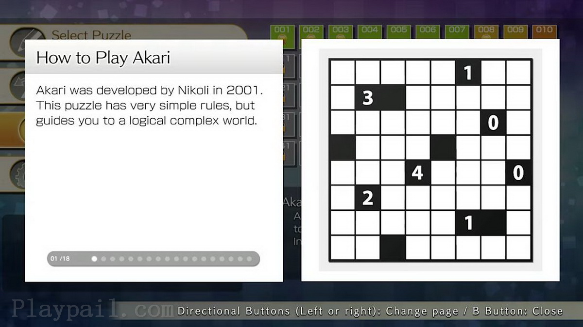 Nikoli S Akari的拼图.Puzzle by Nikoli S Akari