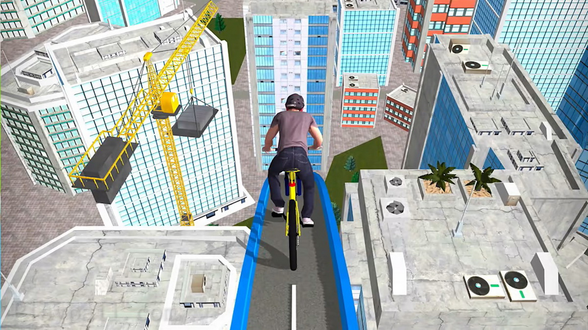 坡道自行车跳跃.Ramp Bike Jumping