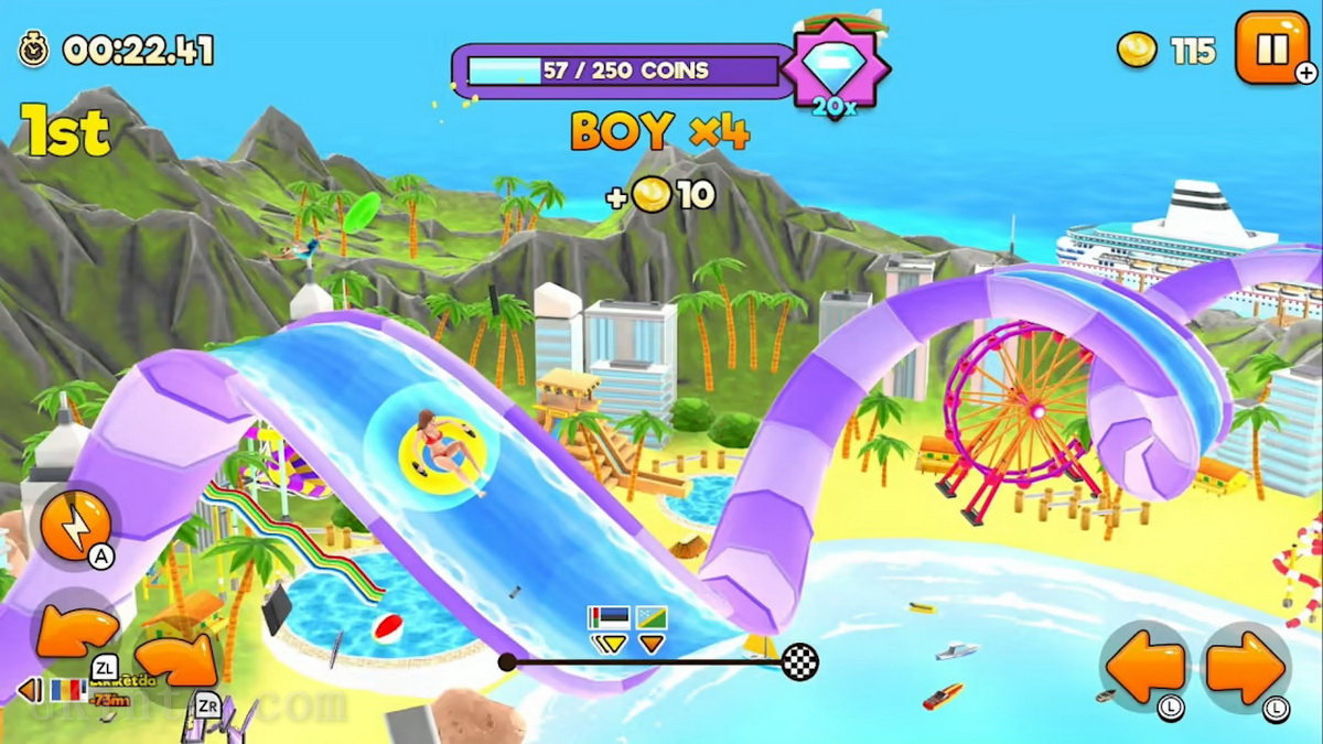水上公园赛车.Uphill Rush Water Park Racing
