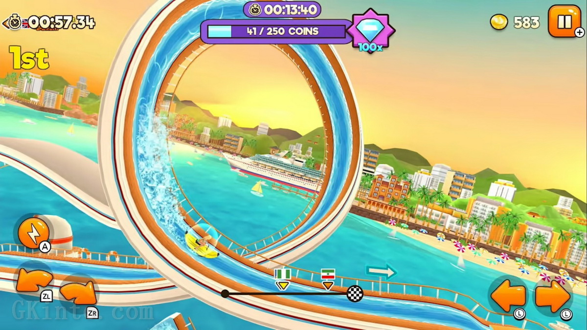 水上公园赛车.Uphill Rush Water Park Racing