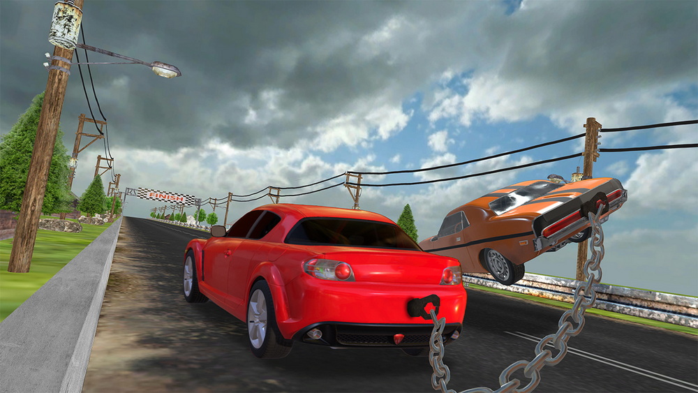 链式汽车特技模拟器：3D 极限公路汽车驾驶游戏.Chain Car Stunt Simulator: 3D Extreme Highway Car Driving Games