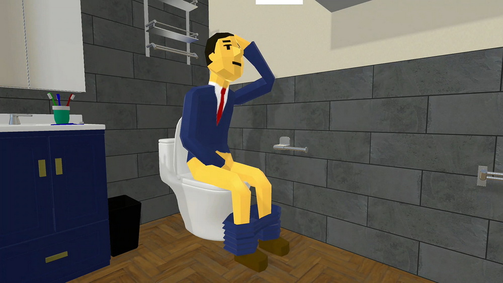 没纸了！.Give me toilet paper!