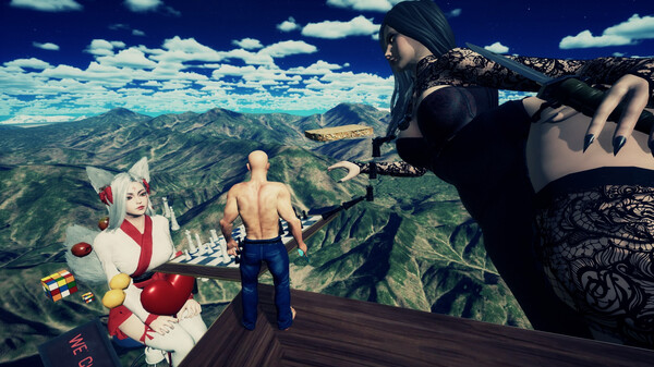秃子向上爬.Bald Man Climbs Up