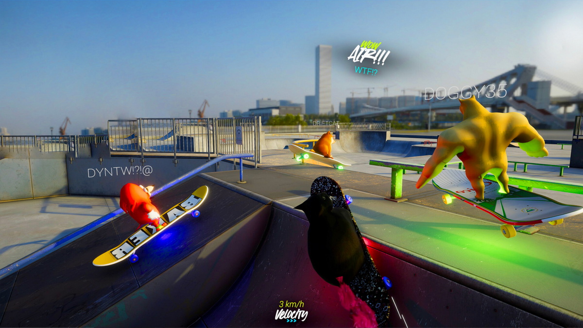 与麦克斯韦猫一起玩滑板漂移：游戏模拟器.Skateboard Drifting with Maxwell Cat: The Game Simulator