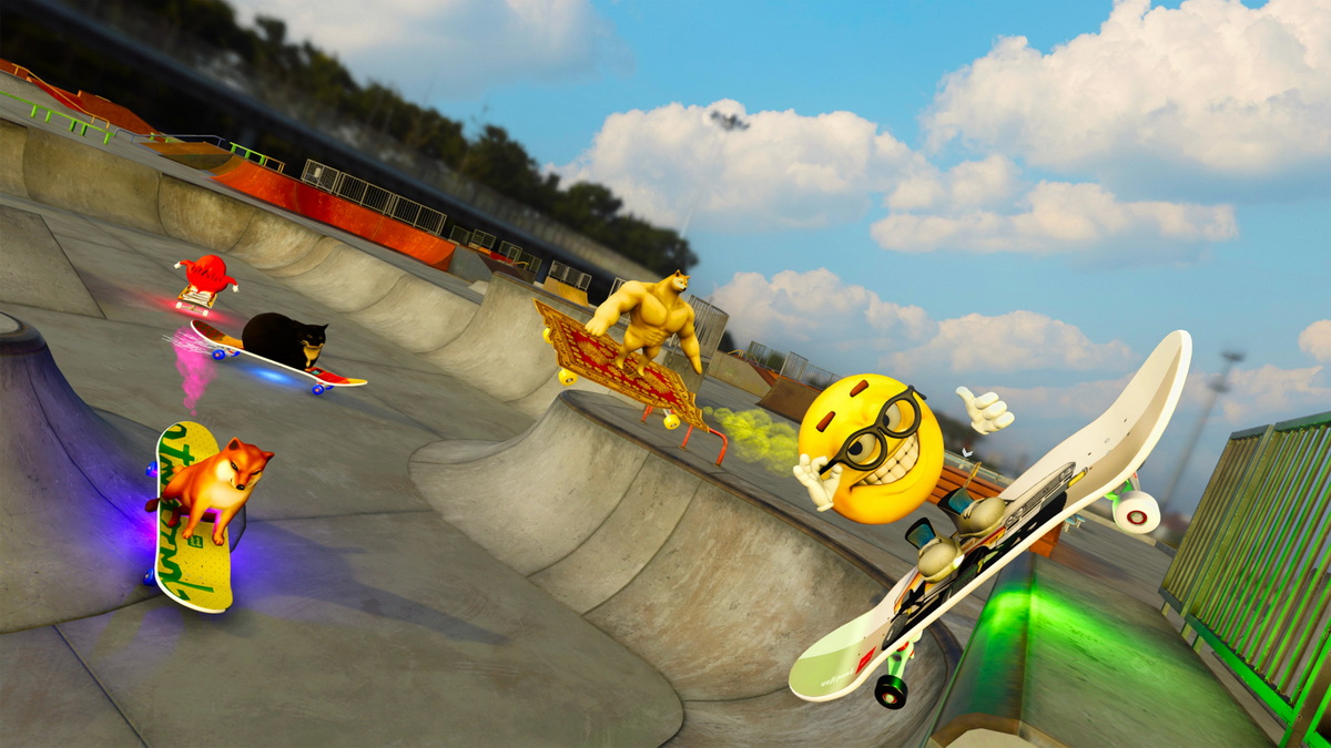 与麦克斯韦猫一起玩滑板漂移：游戏模拟器.Skateboard Drifting with Maxwell Cat: The Game Simulator