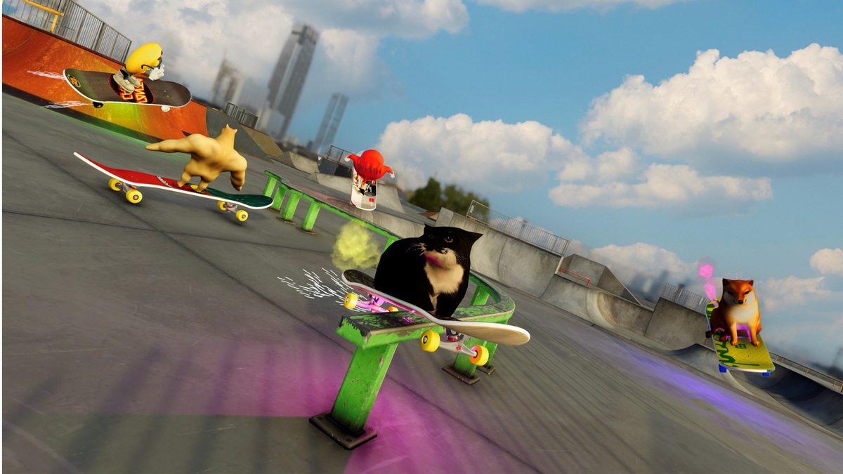 与麦克斯韦猫一起玩滑板漂移：游戏模拟器.Skateboard Drifting with Maxwell Cat: The Game Simulator