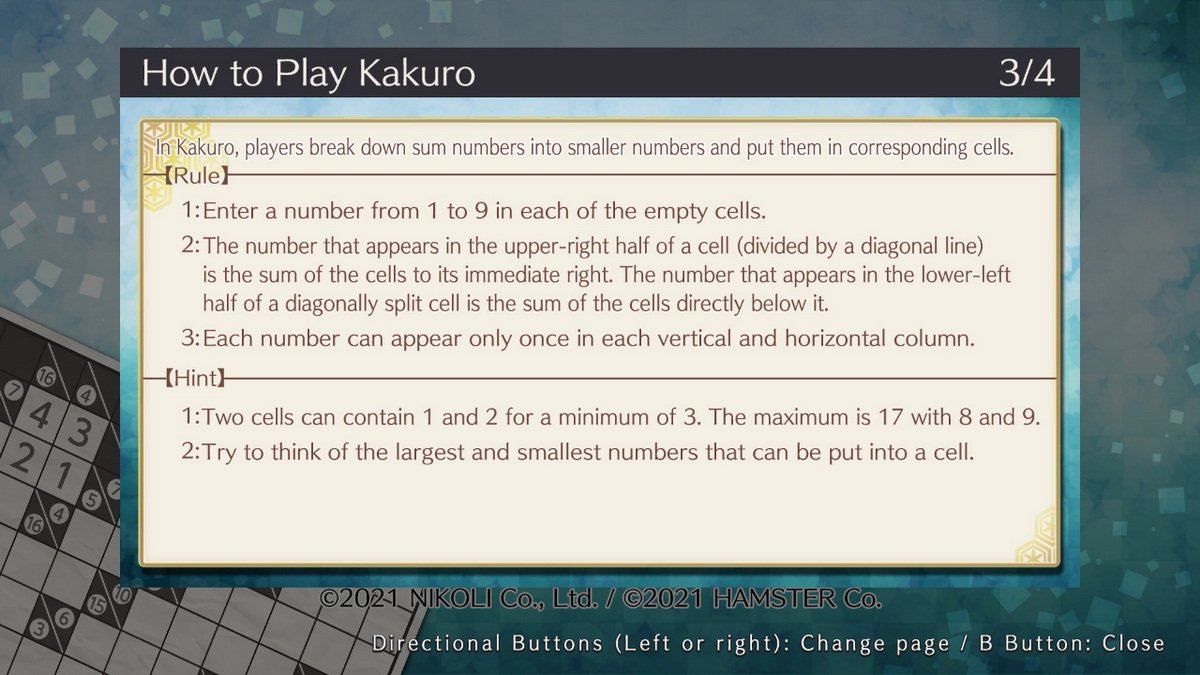 Nikoli益智游戏S数和Kakuro.Puzzle by Nikoli S Kakuro