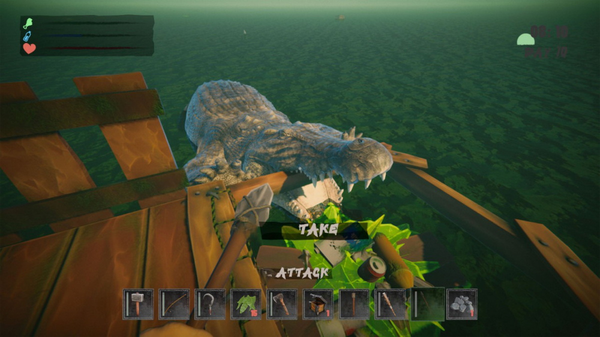生存漂流模拟器：鳄鱼水域 工艺、木筏、建造.Survival Float Simulator: Crocodile Waters Craft, Raft, Build