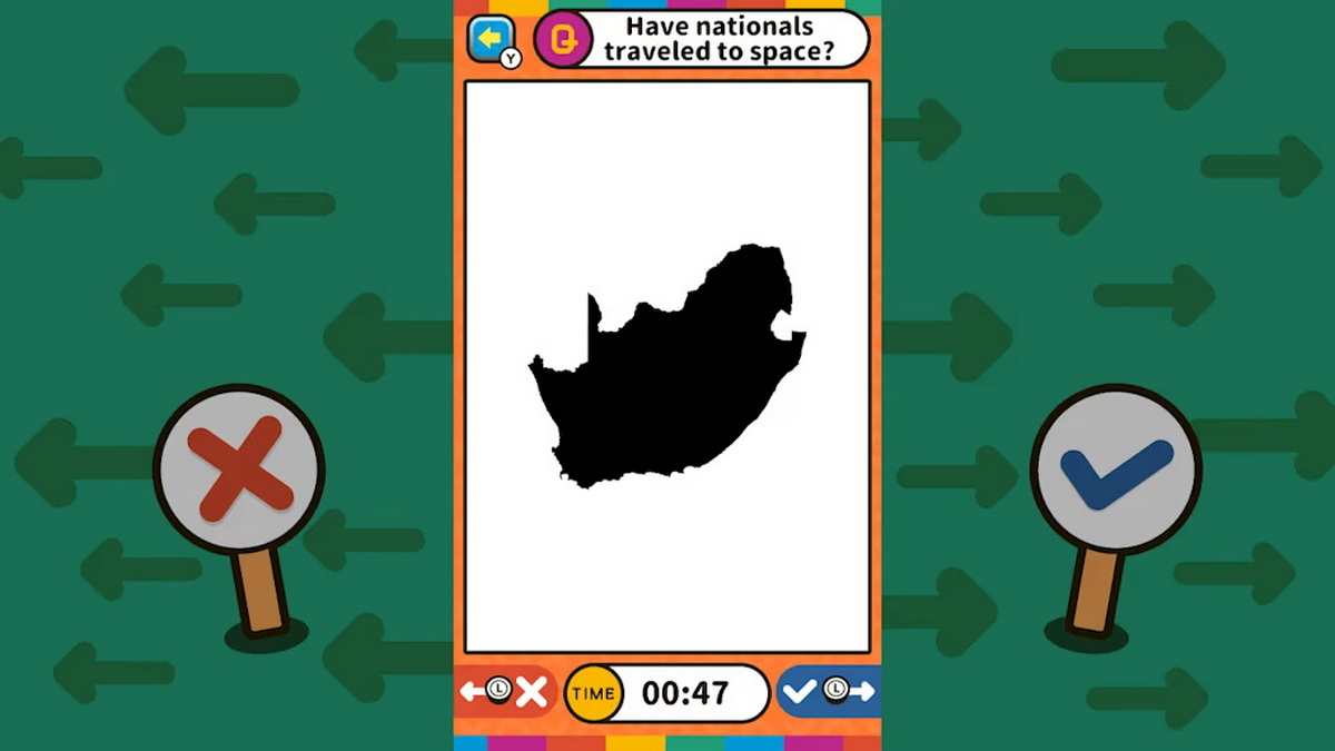 左右滑动：地理测验.Swipe Right or Left Geography Binary Quiz