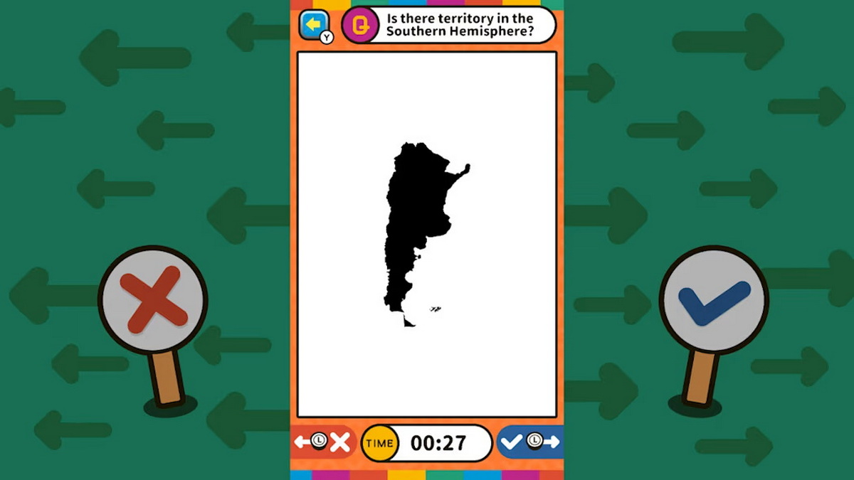 左右滑动：地理测验.Swipe Right or Left Geography Binary Quiz