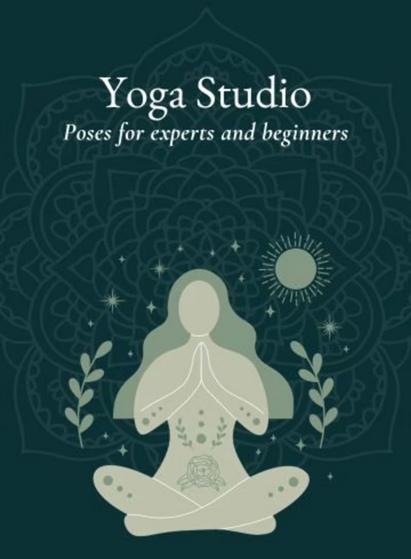 瑜伽工作室：专家与初学者的姿势.Yoga Studio: Poses for experts and beginners