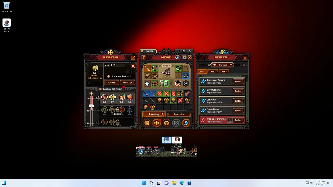 TBH: Task Bar Hero Screenshot 4