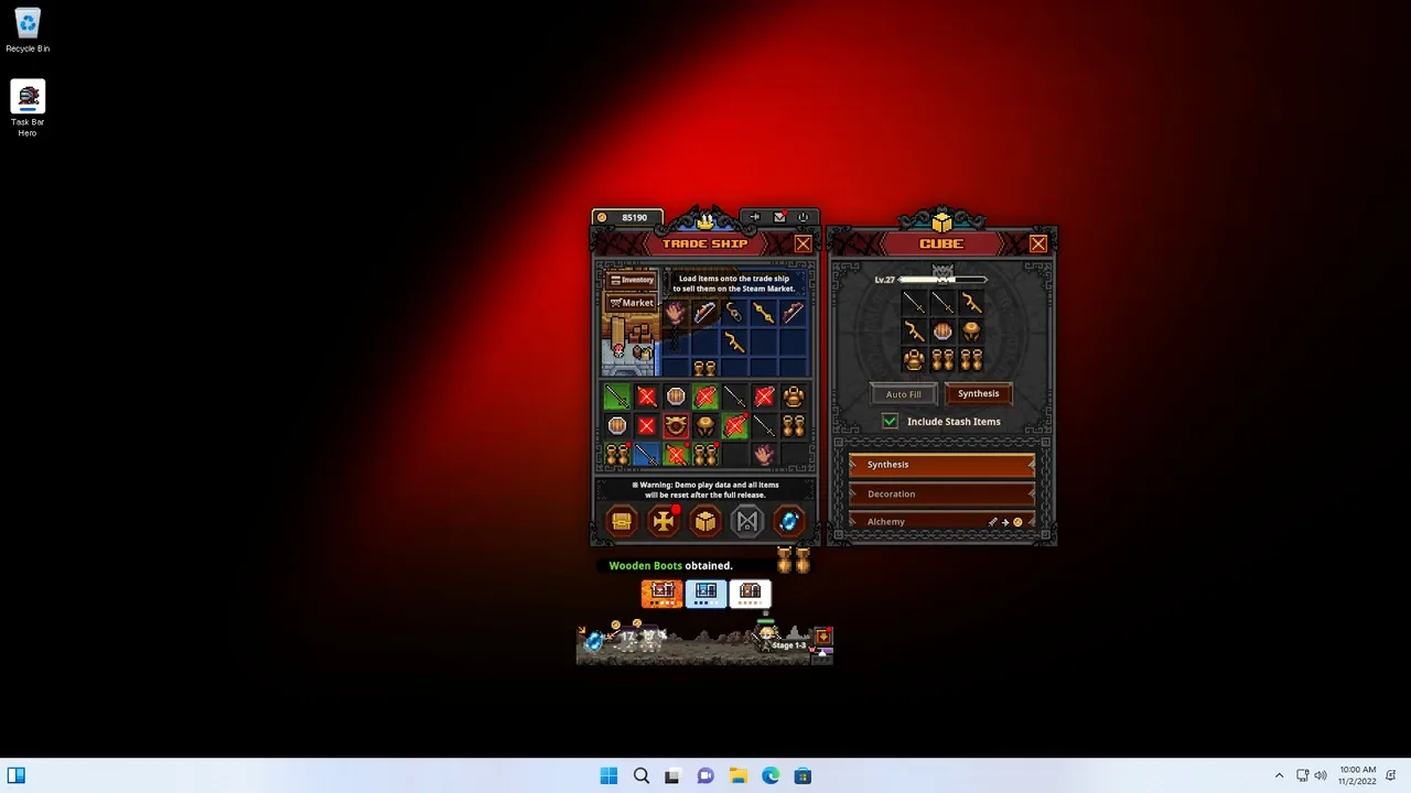 TBH: Task Bar Hero Screenshot 5
