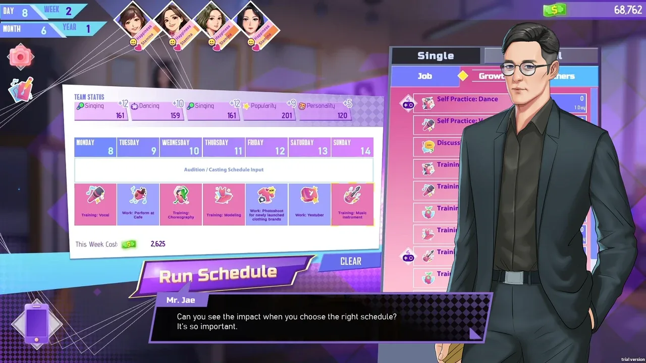 K-Pop Idol Stories: Road to Debut Screenshot 2